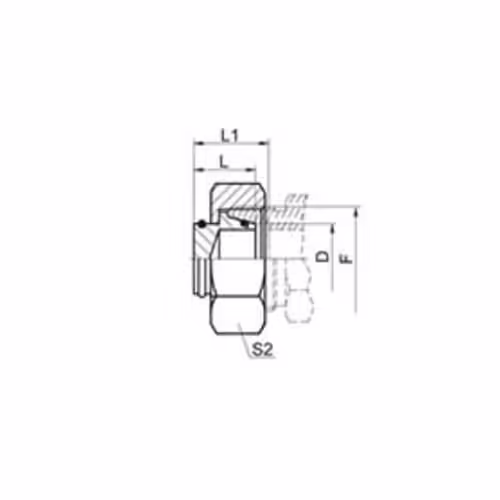 Metric Female 24°cone Plug