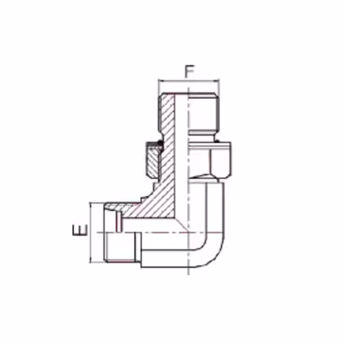 Metric Male 24°cone /Bsp Adjustable O'Ring Seal 90° Elbow